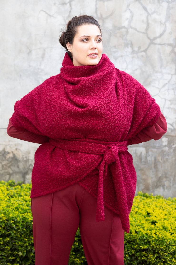 The BOSS cocoon cardigan - Cranberry