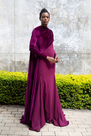 The Velvet Empress Dress - Grape