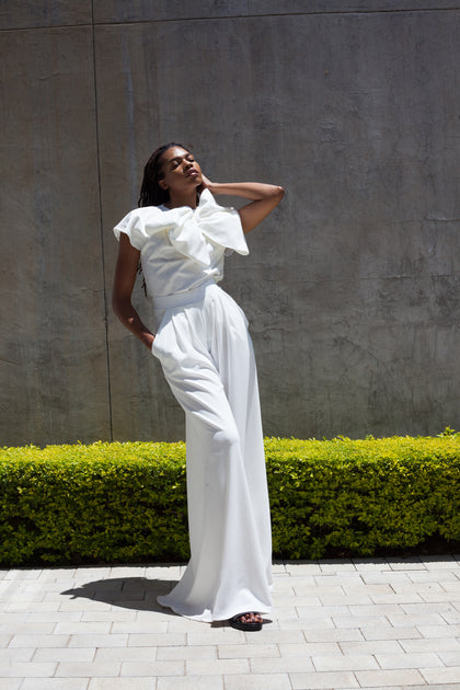 Ivory BEND - Bow top – ERRE Fashion