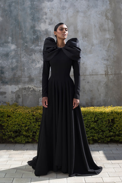 ERRE Black Calla Evening Dress