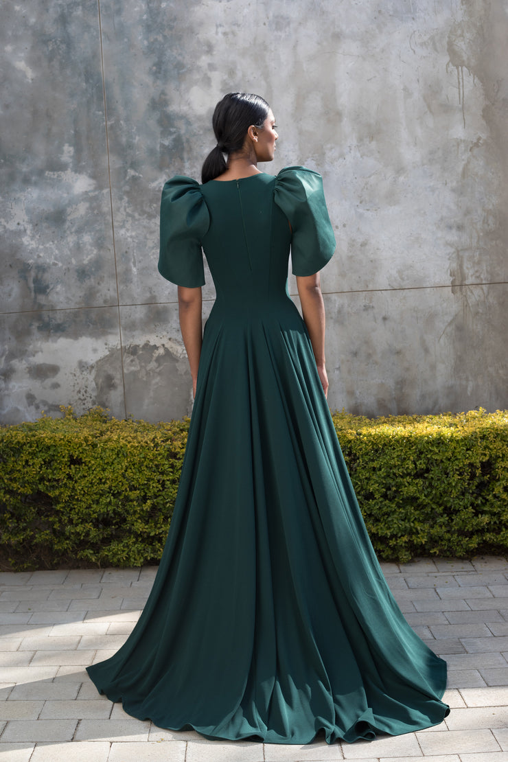 ERRE Emerald Green Tulip Sleeve Dress