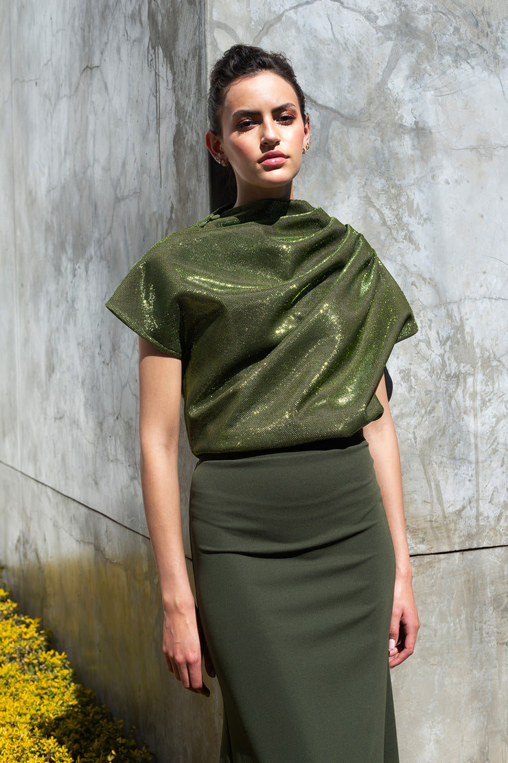 The Flow top - Olive Green