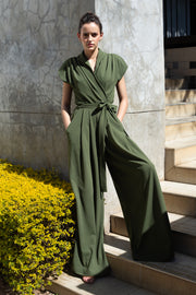 The Meander Jumpsuit - Olive Green