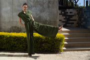 The Meander Jumpsuit - Olive Green