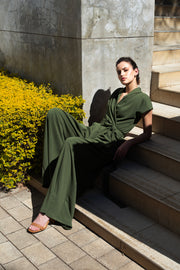 The Meander Jumpsuit - Olive Green