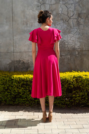 The Ripple Dress - Hot Pink