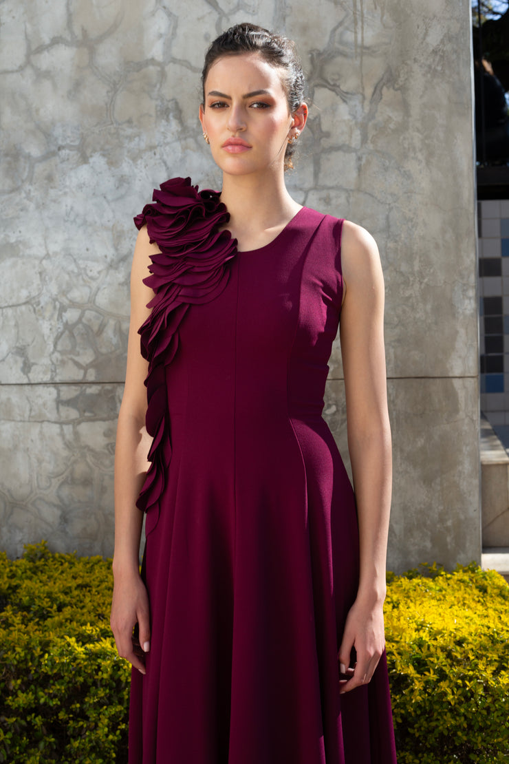 The Torrent Dress - Wine