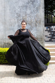 The Pleated Circle Skirt - Black
