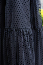 The Polka Dot Mesh Skirt - Black