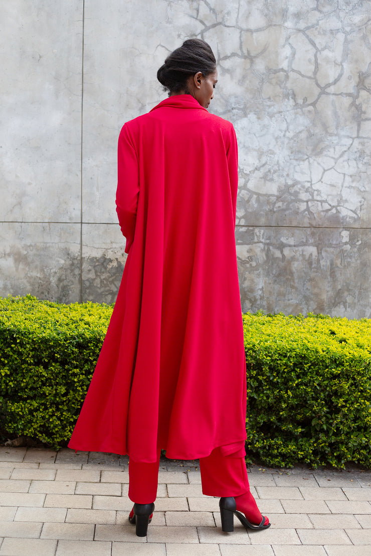 The WATERFALL coat - Red
