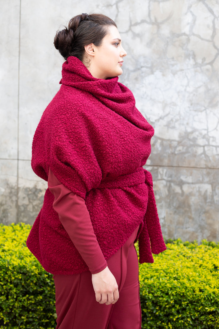 The BOSS cocoon cardigan - Cranberry