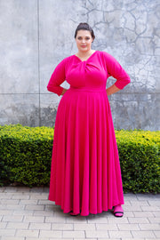 The TWIST Circle Maxi Dress - Pink
