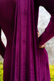 The Velvet Empress Dress - Grape
