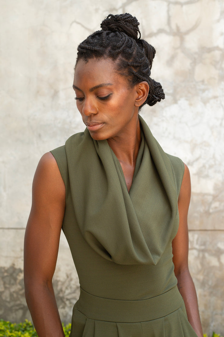 The COWL top- Olive