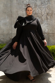The Wing Evening Dress - Black