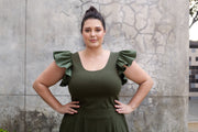 The Frill Top - Olive
