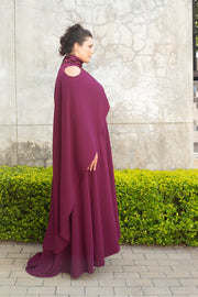 The Mantilla Evening Dress - Grape