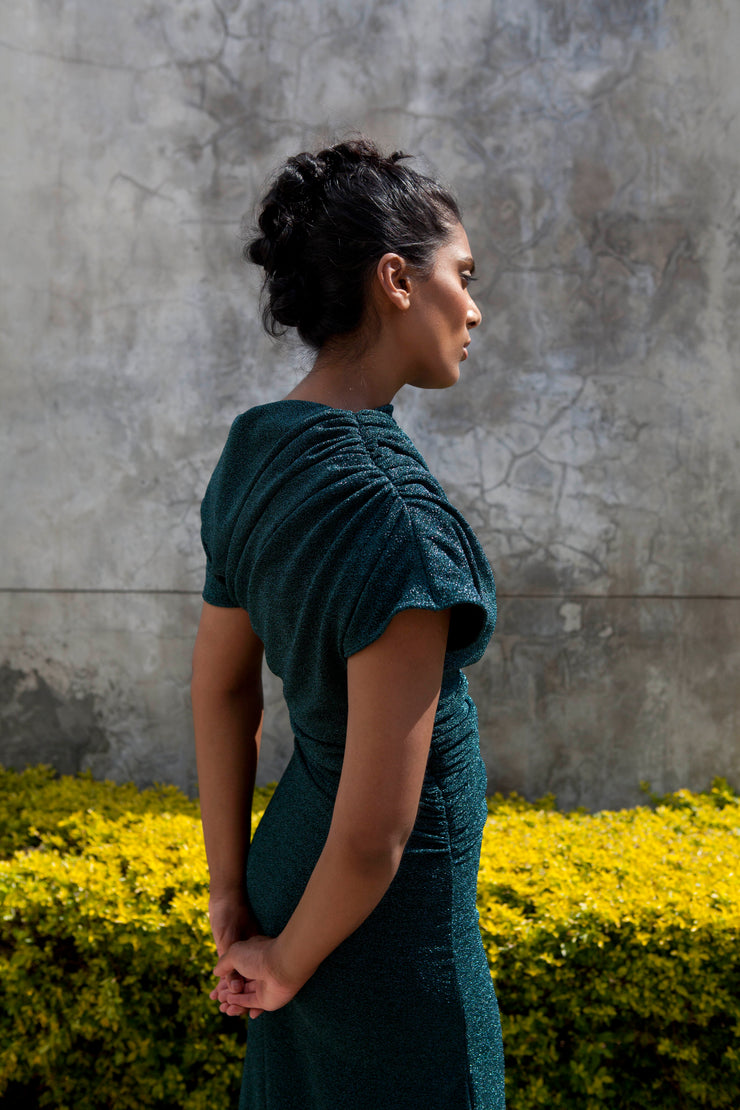 The Opis Dress- Emerald Green