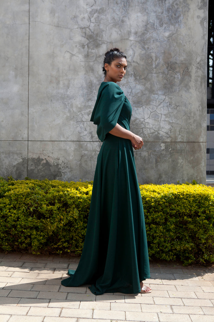 The Rumina Dress - Emerald Green