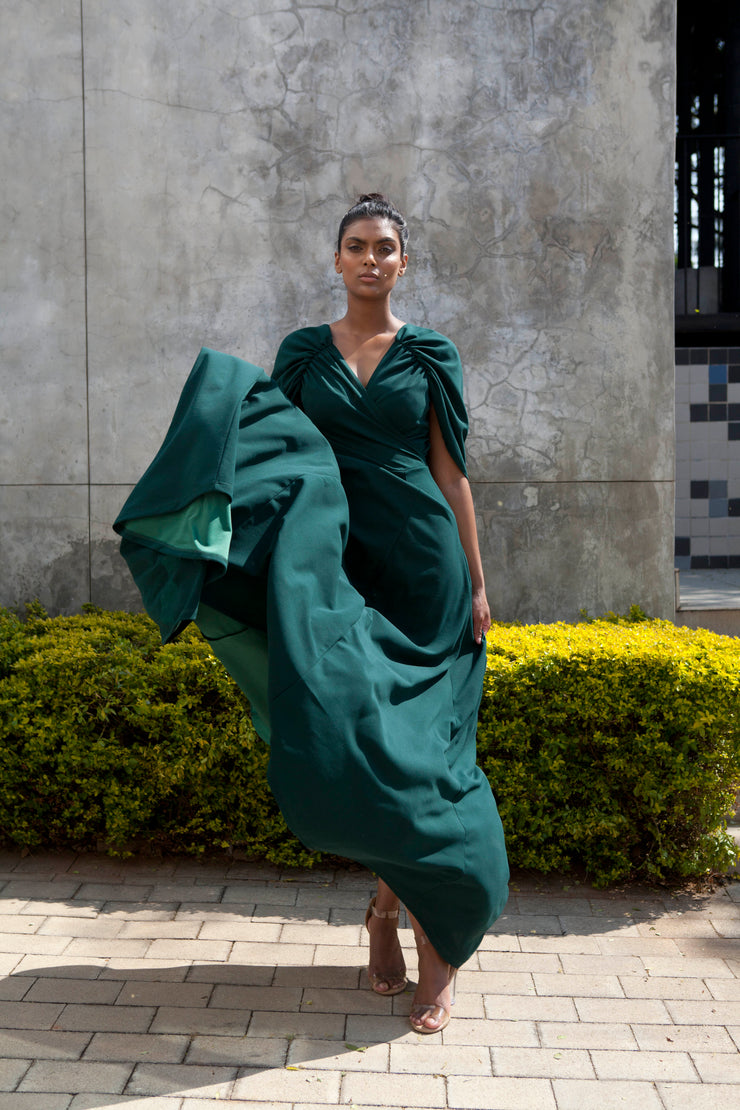 The Rumina Dress - Emerald Green