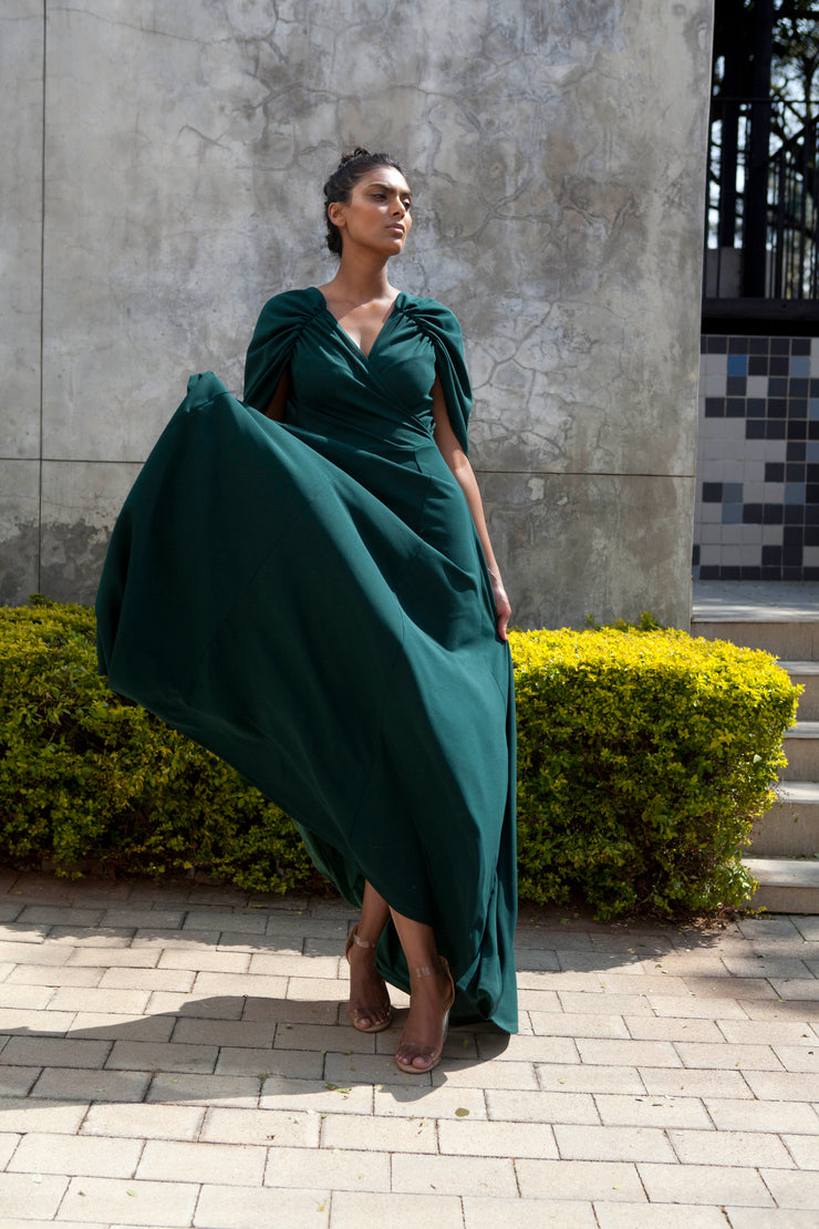 The Rumina Dress - Emerald Green