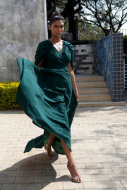 The Rumina Dress - Emerald Green