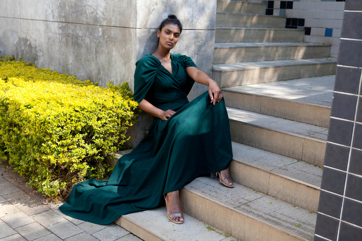 The Rumina Dress - Emerald Green