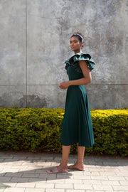 The Nerio Dress - Emerald Green