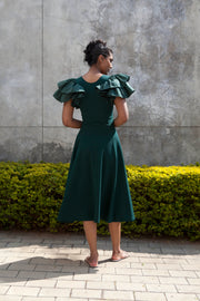 The Nerio Dress - Emerald Green