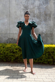 The Nerio Dress - Emerald Green