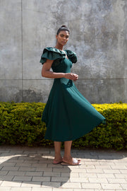 The Nerio Dress - Emerald Green
