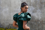 The Nerio Dress - Emerald Green