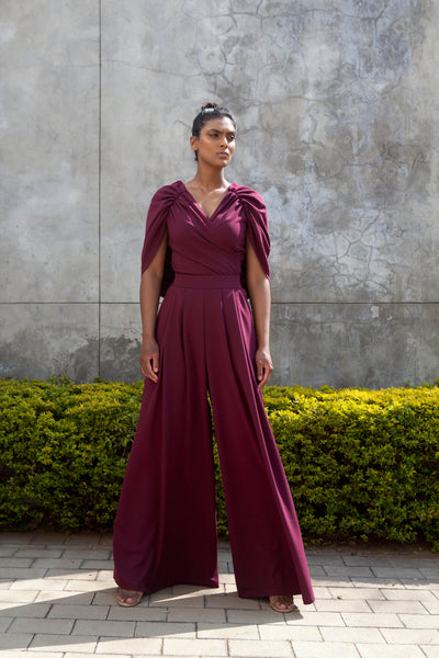 The Stroll Wide Leg Pants - Grape