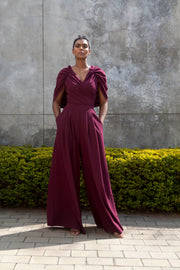 The Stroll Wide Leg Pants - Grape