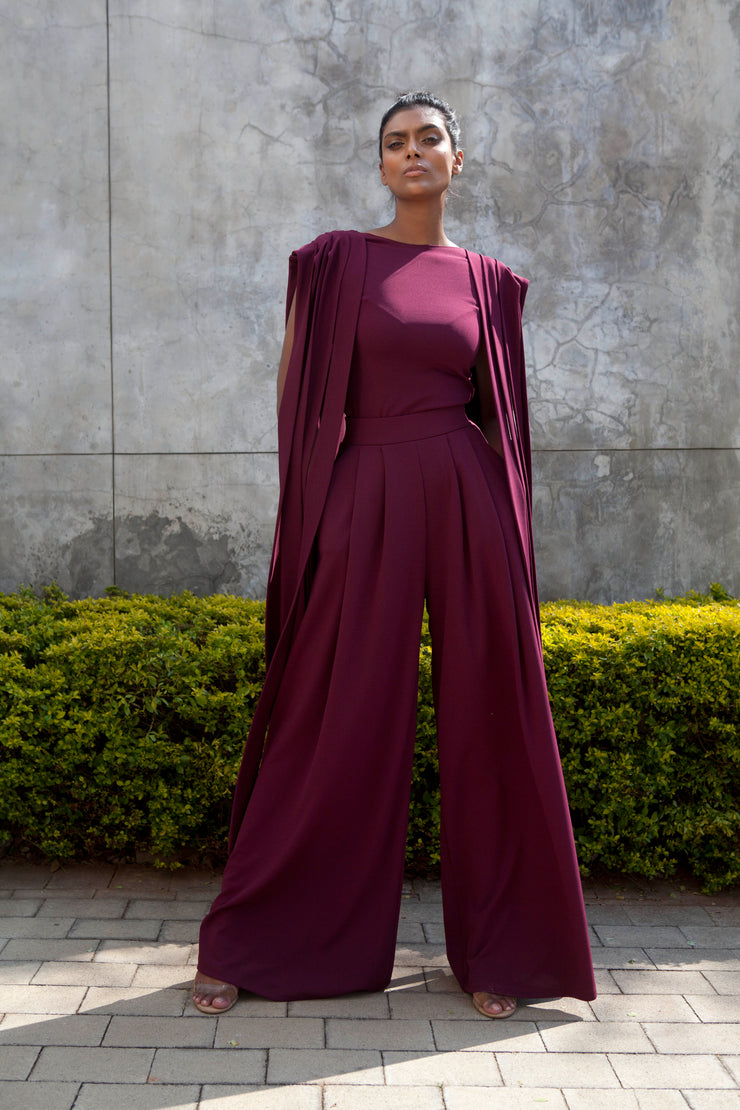 The Stroll Wide Leg Pants - Grape