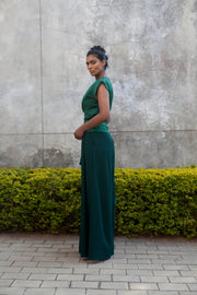 The Minerva Silk Blouse - Emerald Green