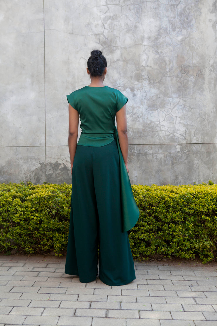 The Minerva Silk Blouse - Emerald Green
