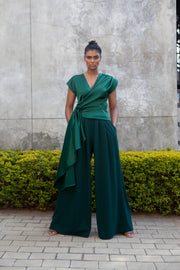 The Minerva Silk Blouse - Emerald Green