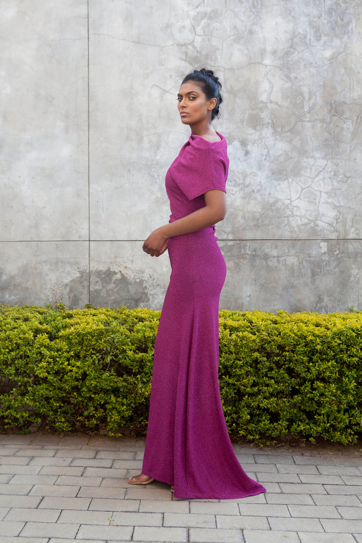 The Opis Dress- Magenta