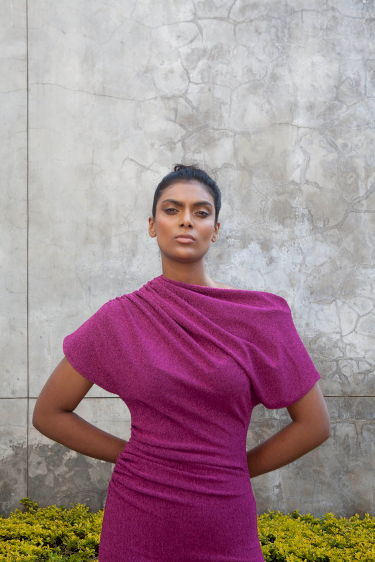 The Opis Dress- Magenta