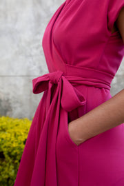 The Meander Jumpsuit Short- Magenta