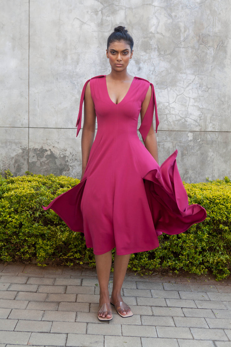 The Maia Dress - Magenta