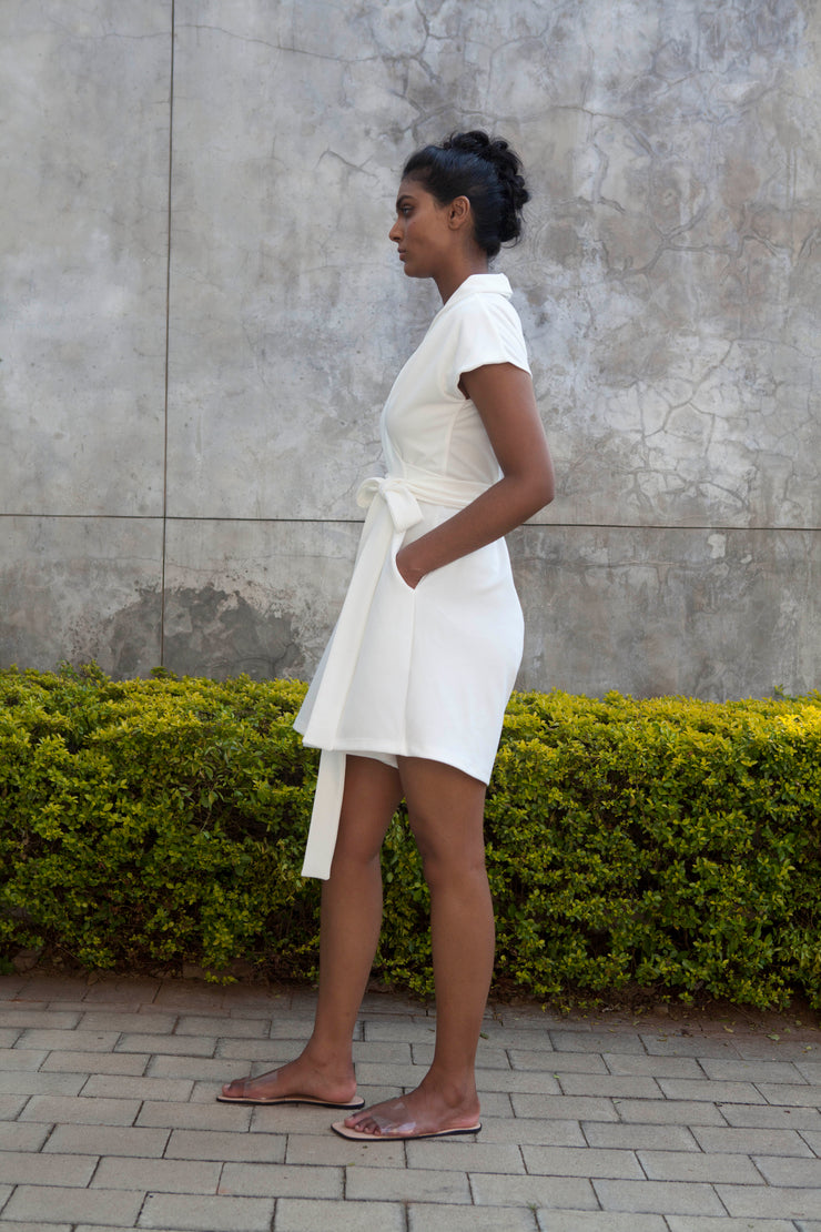 The Meander Jumpsuit Short- Ivory
