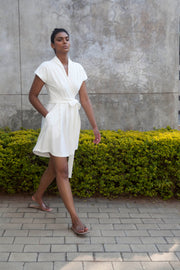 The Meander Jumpsuit Short- Ivory