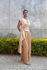 The Minerva Silk Blouse- Desert