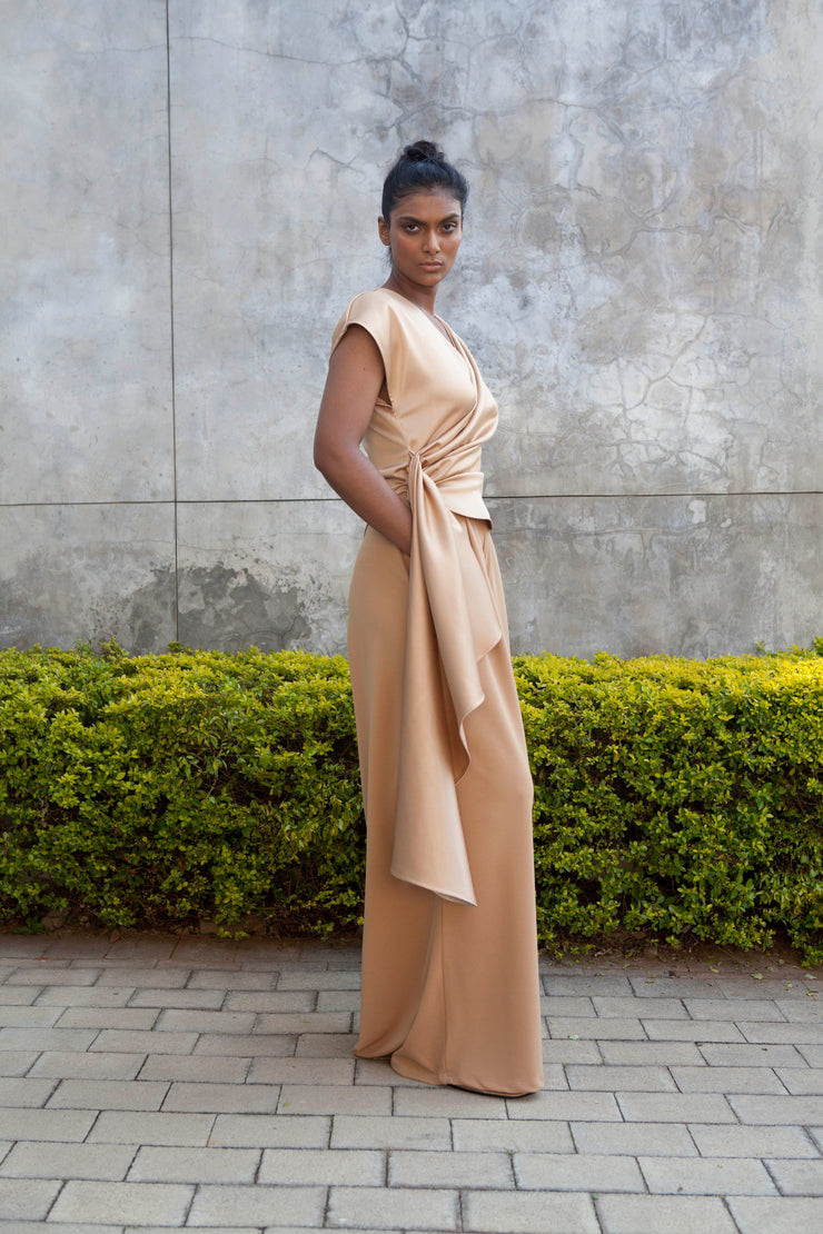 The Minerva Silk Blouse- Desert