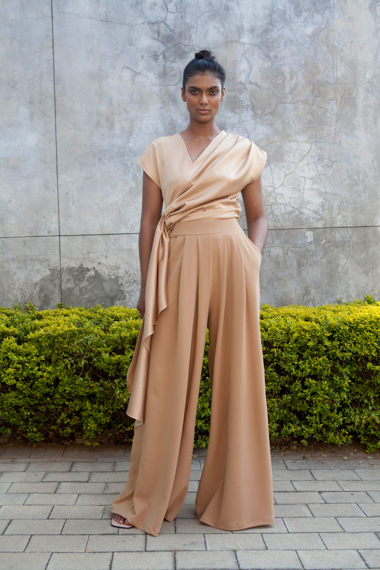 The Minerva Silk Blouse- Desert