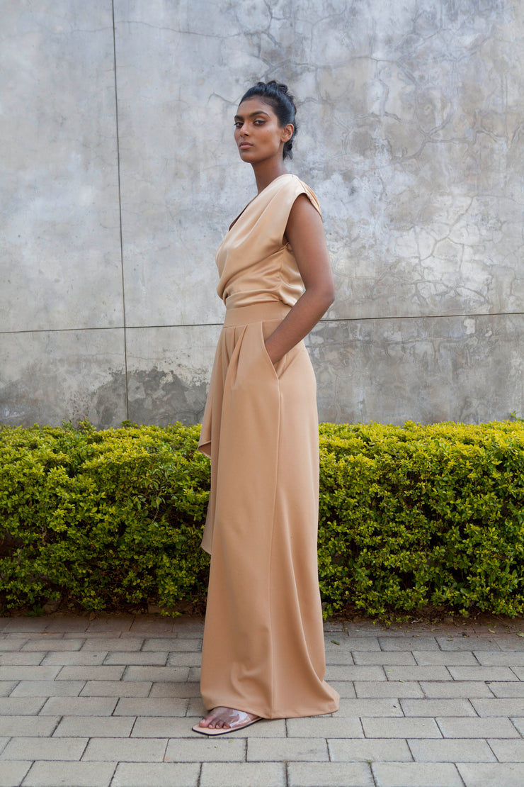 The Minerva Silk Blouse- Desert