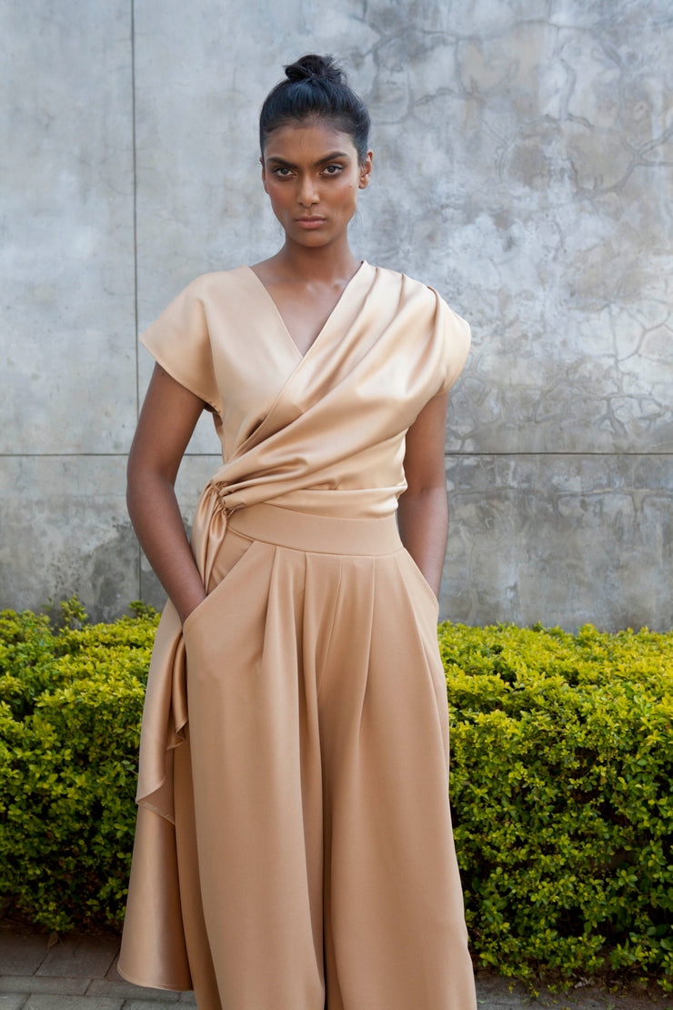 The Minerva Silk Blouse- Desert