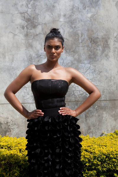 The Fama Strapless Top - Black